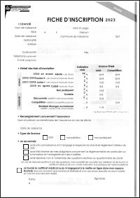 Fiche d'inscription